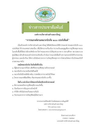 ประชาสัมพันธ์ การรณรงค์สวมหมวกนิรภัย 100 เปอร์เซ็นต์