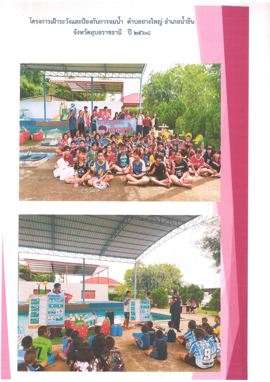 โครงการเฝ้าระวังและป้องกันการจมน้ำ ปีงบประมาณ พ.ศ.2568